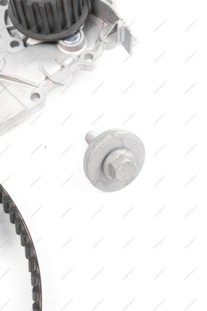 Ремень ГРМ+ ролик 22*D73 (самонатяжной) +водяной насос дв K7M Lada Largus (Gates KP15662XS)