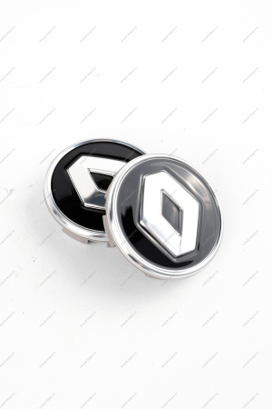 Колпак колеса ,RENAULT, (глянцевый черный с металлическим ободком) Renault