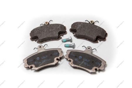 Колодки тормозные передние LADA Largus/Logan 04-/Sandero 08-/Clio 91- 8 кл. к-т 1коробка с 4 шт. с датчиком универсал (с усиками) ASAM-SA