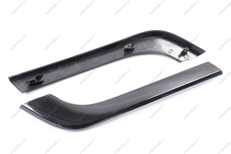 Молдинги LADA Vesta переднего бампера комплект 4 шт.к-т ЧЕРНЫЕ глянец Gamma