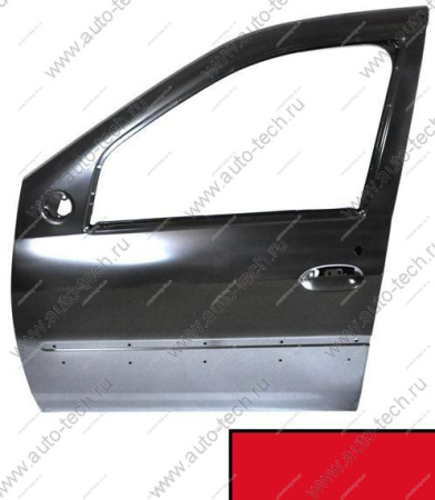 Дверь передняя левая LADA Largus/Лада Ларгус крашеная (с отв. под молдинг) 124 Огненно-красный Gamma