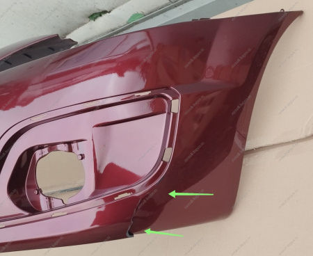 УЦЕНКА Бампер передний новый LADA Largus крашеный 191 Венера (Красный) без заглушки ( Трещина в нижнем левом углу ) Lada