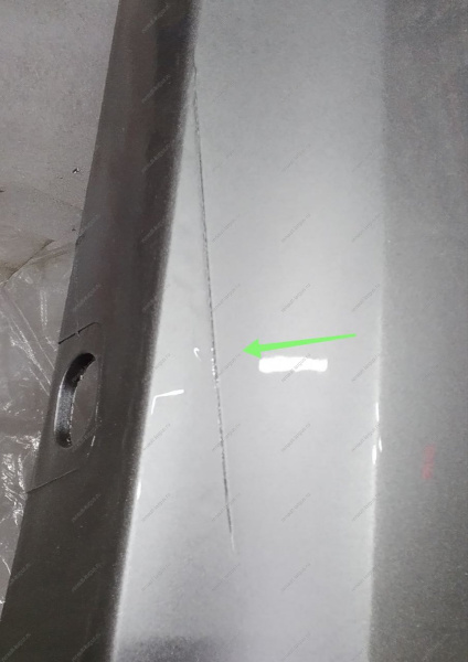 Бампер задний LADA Largus/Лада Ларгус крашеный 691 Платина (Серебристый) Lada