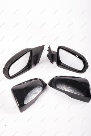 Зеркало LADA Vesta левое+ правое в сборе с накладкой под покраску электропривод , обогрев с повторит поворота в стиле Лексус (тонирован) к-т MIRR
