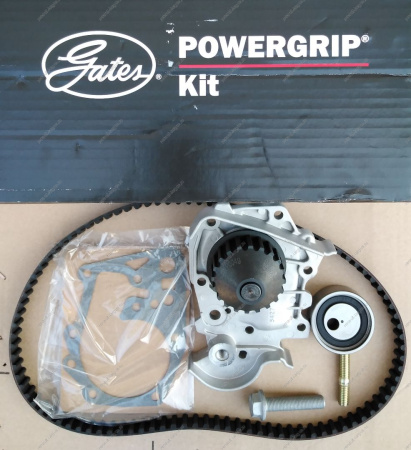 Ремень ГРМ + ролик(22*D55) с водяным насосом PowerGrip® Kit для двигателя K7M 8кл 84л/с RENAULT Logan до 2010г. Gates