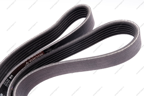 Ремень приводной генератора Logan, Largus 1,6л 16кл., Megane с ГУР без кондиционера 6-ручьевой GATES