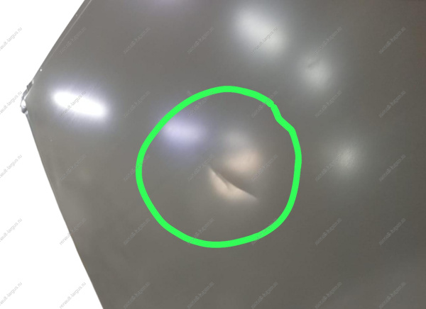 УЦЕНКА Панель крыши LADA Vesta Sport (один легкий залом, один маленький загиб ) (катафорезный грунт) Lada