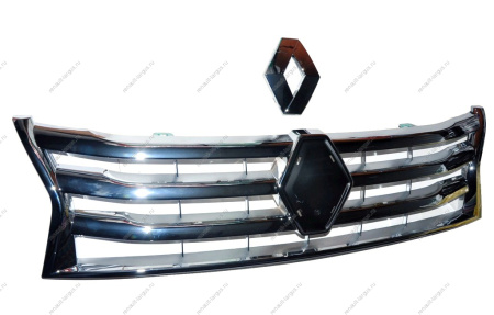 Решетка радиатора хром RENAULT Duster/Рено Дастер/Duster 2015- ST-RND1-093M-A0/FCR210257 без эмблемы Francecar