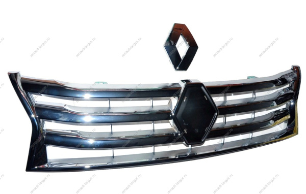 Решетка радиатора хром RENAULT Duster/Рено Дастер/Duster 2015- ST-RND1-093M-A0/FCR210257 без эмблемы Francecar