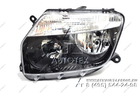 Фара RENAULT Duster левая 4X4 черная под корректор Francecar