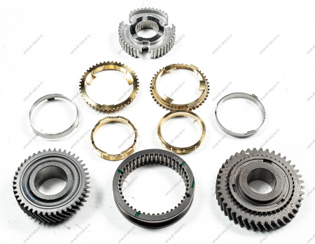 Комплект для ремонта КПП-JR5 LADA Largus 1-2-ой передачи (кольцо блокирующее - 2 к-та , шестерня 1 и 2-ой передач - 2 шт., муфта в сборе 1 шт ) к-т Renault