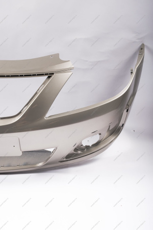 Бампер передний LADA Largus/Лада Ларгус крашеный 242 Серый базальт (Серо-бежевый) без заглушки под букс. крюк Lada