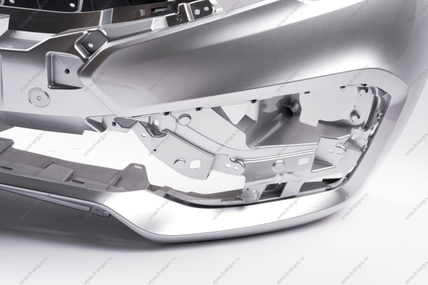 Бампер передний без отверстий под датчики системы парковки в цвет 691 Платина (Серебристый) LADA Vesta FL Lada