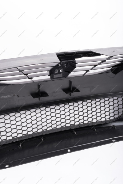 Бампер передний RENAULT Logan/Рено Логан без птф после (шершавый) 2010 (+решетка нижняя +верхняя) Gamma