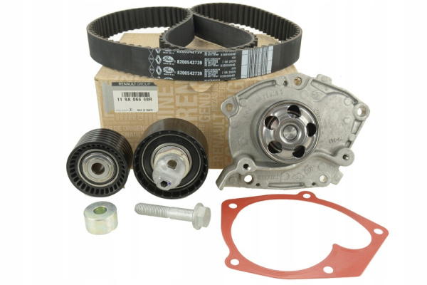 Комплект ГРМ RENAULT Duster ремень+2 ролика дв F4R(130C13130R+водяной насос7701479043 Renault