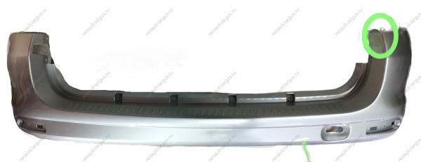 Бампер задний LADA Largus/Лада Ларгус крашеный 691 Платина (Серебристый) Lada