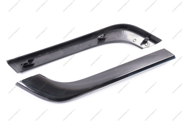 Молдинги LADA Vesta переднего бампера комплект 4 шт.к-т ЧЕРНЫЕ глянец Gamma