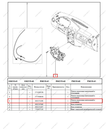 Панель управления вентиляцией и отоплением LADA Largus/Лада Ларгус АвтоВАЗ Оригинал
