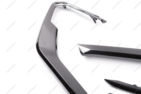 Молдинг переднего бампера к-т 4шт (черный глянец) LADA Vesta FL Россия