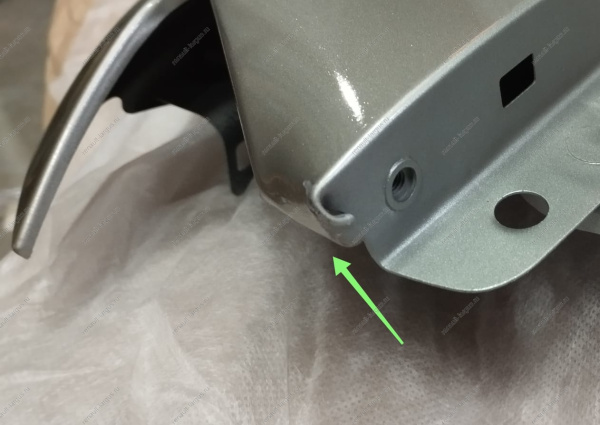 УЦЕНКА Крыло новое LADA Largus Cross (FL) крашеное переднее левое в цвет 242 Серый базальт ( залом на арке, грубык заломы на стыке с фарой ) Lada