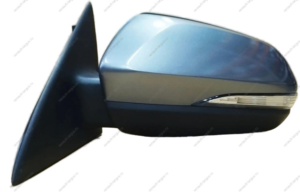 Зеркало LADA Vesta левое в сборе ( электропривод, обогрев, указатель поворота ) Цвет 608 Плутон (серый) Lada