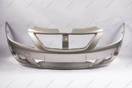 Бампер передний LADA Largus/Лада Ларгус крашеный 242 Серый базальт (Серо-бежевый) без заглушки под букс. крюк Lada