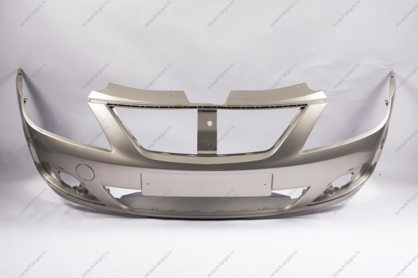 Бампер передний LADA Largus/Лада Ларгус крашеный 242 Серый базальт (Серо-бежевый) без заглушки под букс. крюк Lada