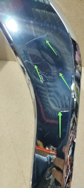 Молдинг переднего бампера к-т 4шт (хром) LADA Vesta FL Россия