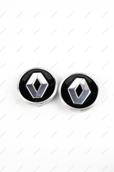 Колпак колеса ,RENAULT, (глянцевый черный с металлическим ободком) Renault